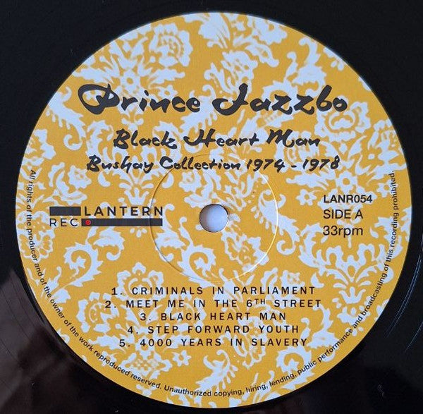 Prince Jazzbo : Black Heart Man - Bushay Collection 1974 - 1978 (LP, RSD, Comp, Ltd)