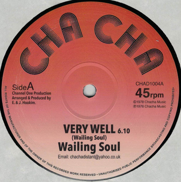 Wailing Souls / Overnight Players : Very Well / Kunta Kinte Dub Plates Part 3/4 (12")