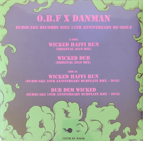 O.B.F. feat Dan Man : Wicked Haffi Run (12", RE)