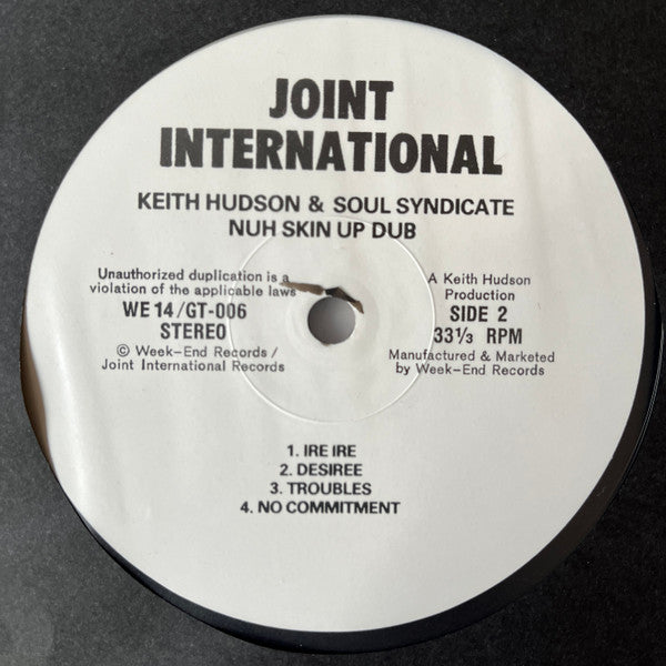 Keith Hudson & The Soul Syndicate : Nuh Skin Up Dub (LP, Album, RE)