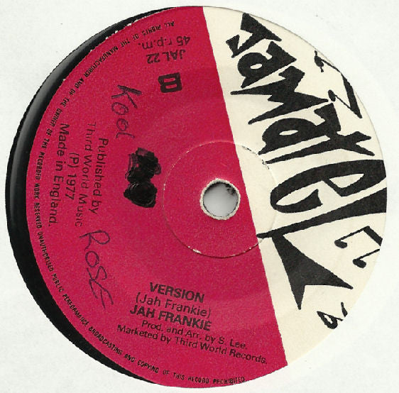 Frankie Jones (2) : Satta & Praise Jah (7")