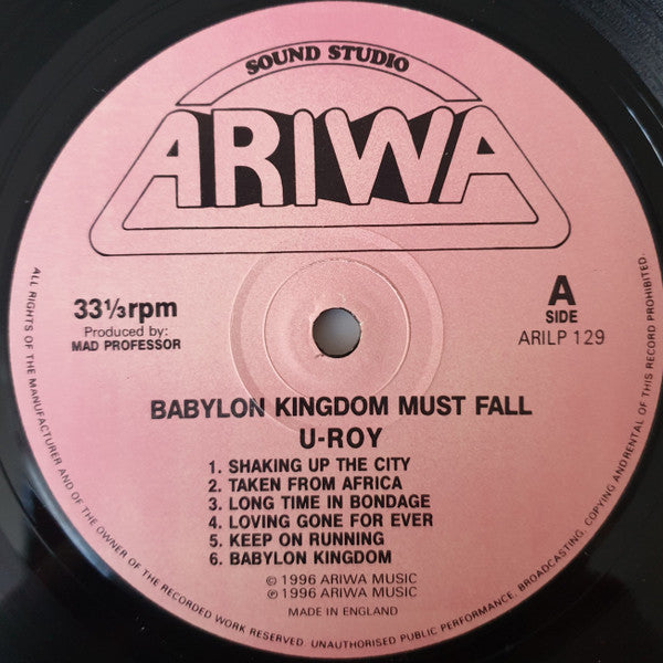 U-Roy : Babylon Kingdom Must Fall (LP, Album)