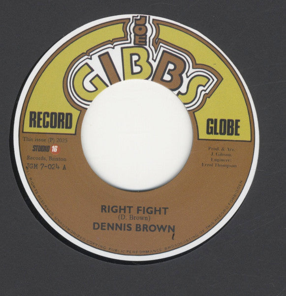 Dennis Brown : Right Fight (7", Single)