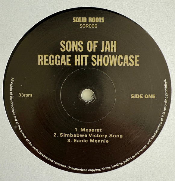 Sons Of Jah : Reggae Hit Showcase (LP, RE)