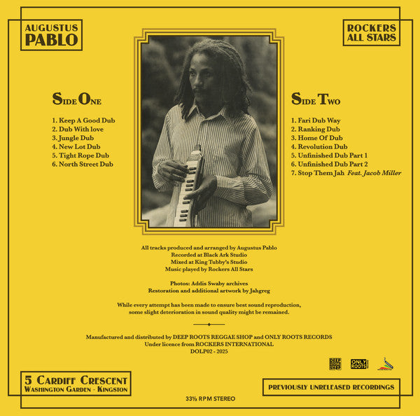 Augustus Pablo : King Tubbys Meets Rockers At 5 Cardiff Crescent, Washington Garden, Kingston (LP, Album)