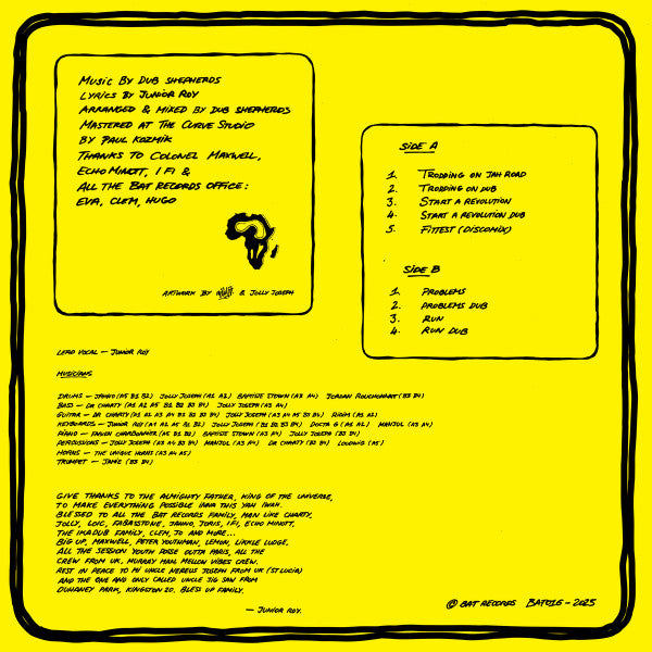 Junior Roy & Dub Shepherds : Trodding On Showcase (LP, Album, Yel)