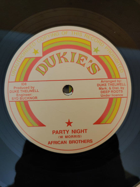 African Brothers (2) : Party Night (7", Single, Ltd, RE)