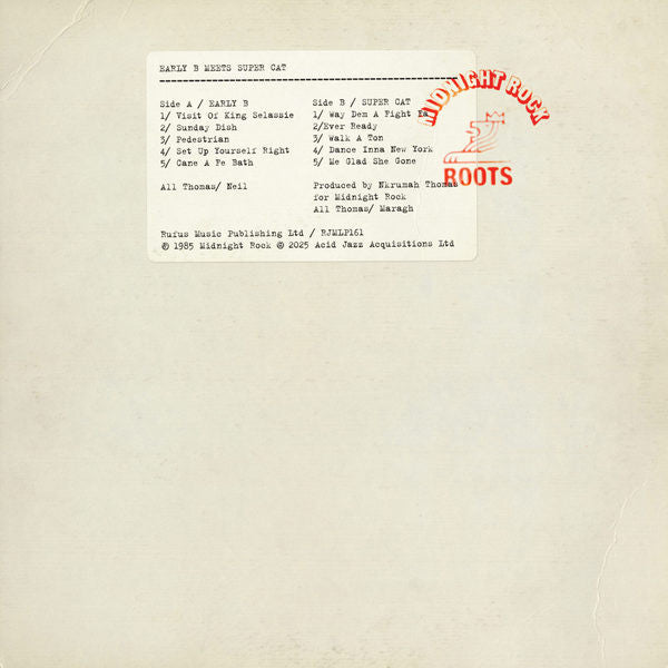 Early B (2), Super Cat (2) : Early B Meets Super Cat (12", Album, RE)