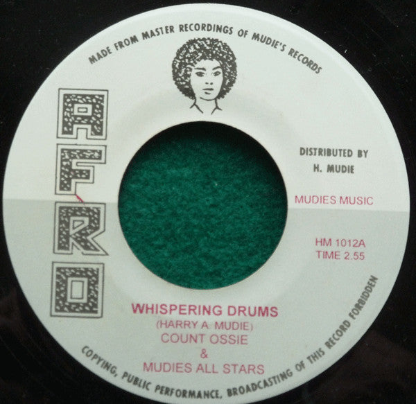Count Ossie & Mudies All Stars / Slim Smith & The Uniques : Whispering Drums / Give Me Some More Loving (7", Single)