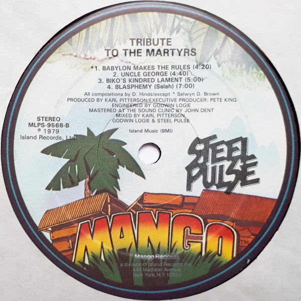 Steel Pulse : Tribute To The Martyrs (LP, Album)