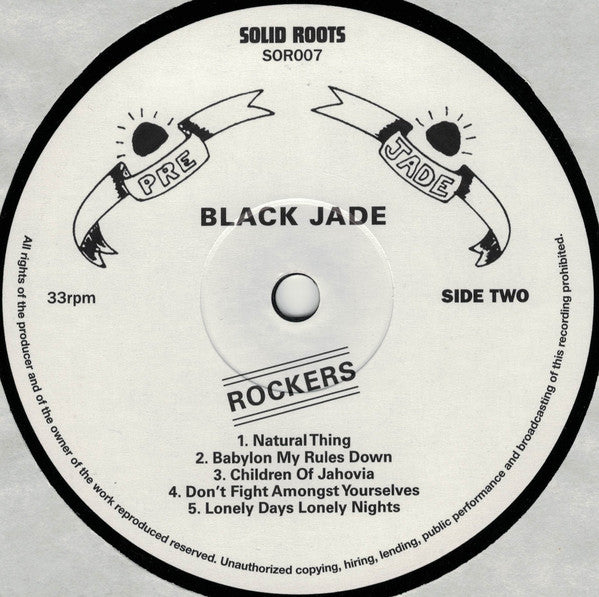Black Jade (2) : Rockers (LP, RE)