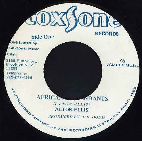 Alton Ellis : African Descendants (7", RP)