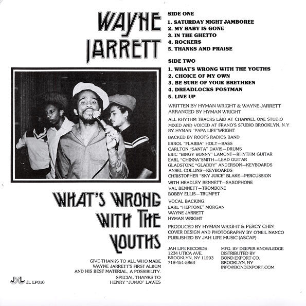 Wayne Jarrett : What's Wrong With The Youths (LP, Album, RE)