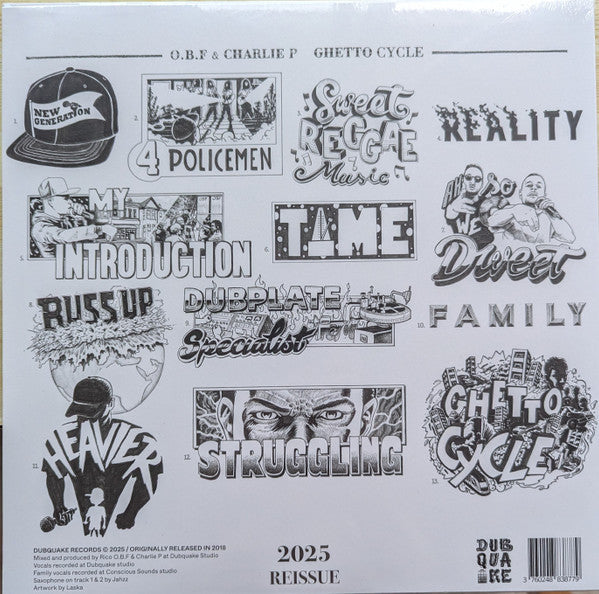 O.B.F. & Charlie P : Ghetto Cycle  (2xLP, Album, RE)