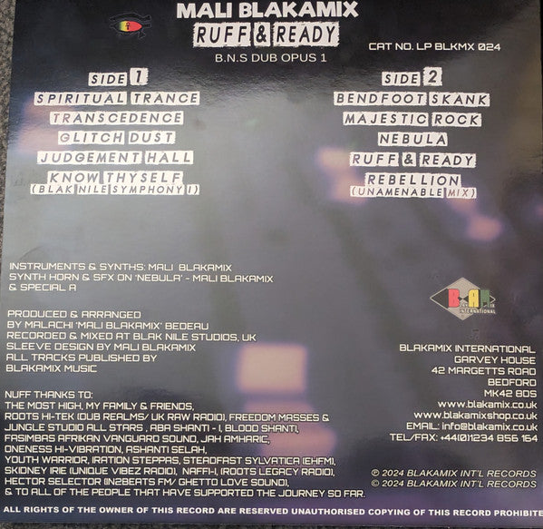Mali Blakamix : Ruff & Ready: B.N.S Dub Opus 1 (LP, Album)