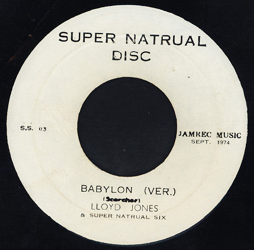Lloyd Jones (2) & The Super Natural Six : Red In A Babylon (7")