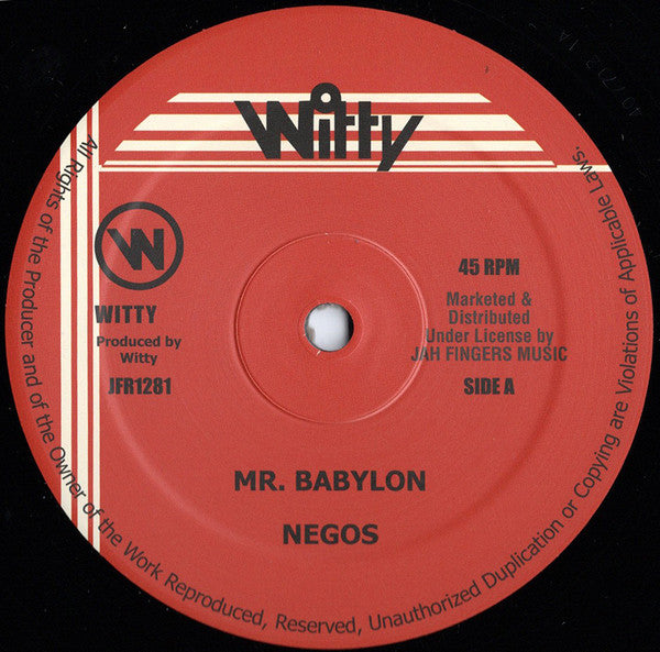 Negos* : Mr. Babylon (12")