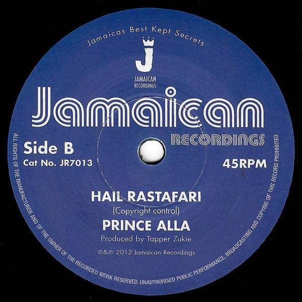 Prince Alla : Royal Throne Room / Hail Rastafari (7", Single)