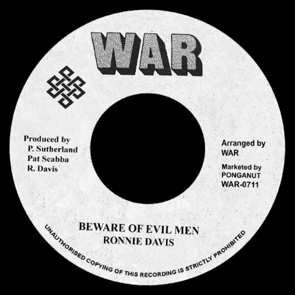 Ronnie Davis : Beware Of Evil Men (7", RE)