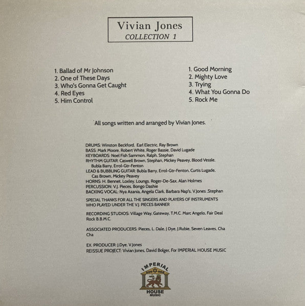 Vivian Jones : Collection 1 (LP, Comp, RE)