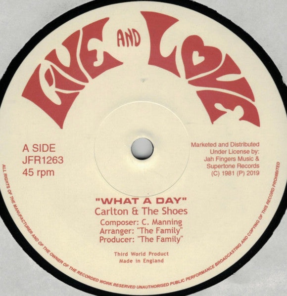Carlton And The Shoes : What A Day (12", RE)
