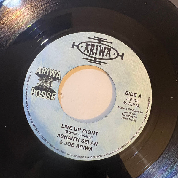 Ashanti Selah, Joe Ariwa : Live Up Right (7", Single)