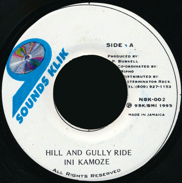 Ini Kamoze : Hill And Gully Ride (7")