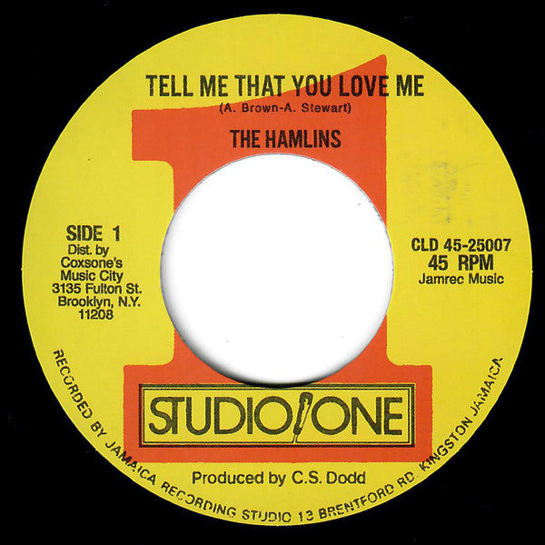 The Hamlins, Nora Dean : Tell Me That You Love Me   (7", Single, RE, RM)