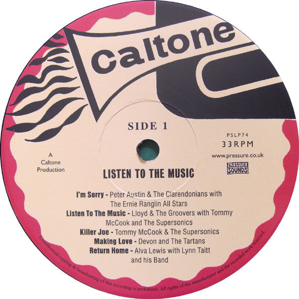Various : Listen To The Music (Caltone's Jamaican 45's 1966-69) (2xLP, Comp)