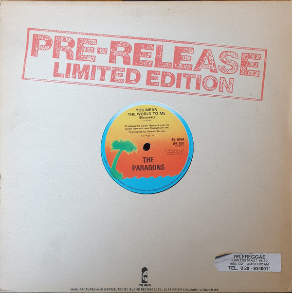 The Paragons : Only A Smile (Discomix) (12", Ltd)