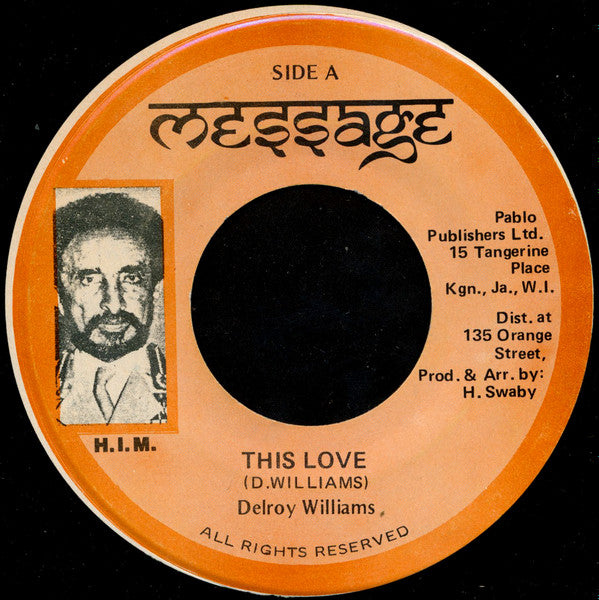 Delroy Williams : This Love (7")