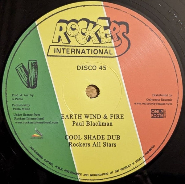 Paul Blackman, Augustus Pablo : Earth Wind & Fire / Ras. Menilik Congo (Harp) (12", Maxi)
