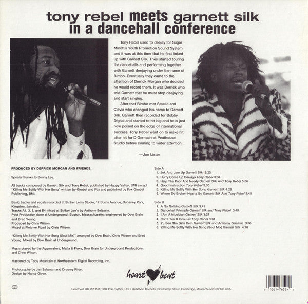 Tony Rebel Meets Garnett Silk : In A Dancehall Conference (LP, Album)