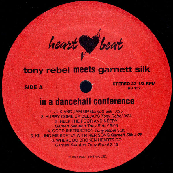 Tony Rebel Meets Garnett Silk : In A Dancehall Conference (LP, Album)