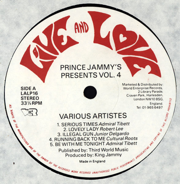 Various : Prince Jammy Presents Vol. 4 (LP, Comp)