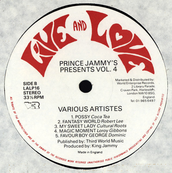 Various : Prince Jammy Presents Vol. 4 (LP, Comp)