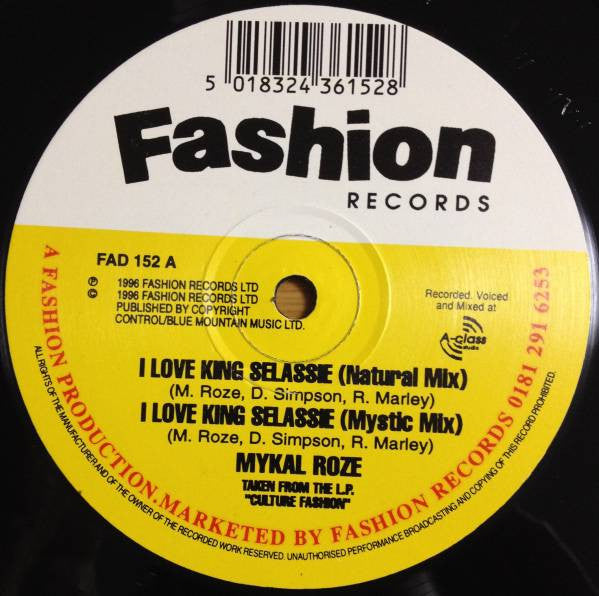 Mykal Roze* : I Love King Selassie (12")