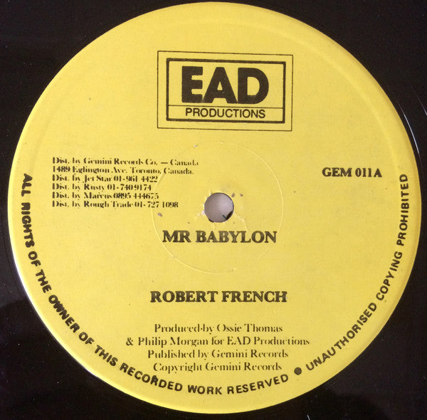 Robert French* : Mr Babylon / Problems (12")