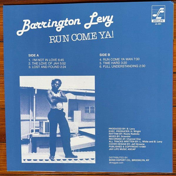 Barrington Levy : Run Come Ya! (LP, Album, RE, RP)