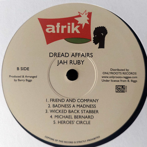Jah Ruby : Dread Affairs (LP, RE)