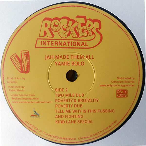 Yami Bolo : Jah Made Them All (LP, Album, RE)