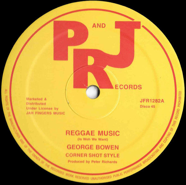 George Bowen : Reggae Music (12", RP)
