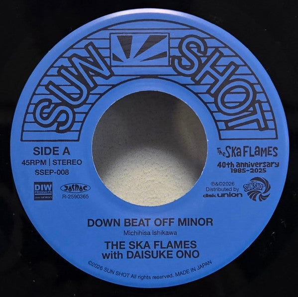 The Ska Flames With Daisuke Ohno : Down Beat Off Minor / Last Borelo (7")