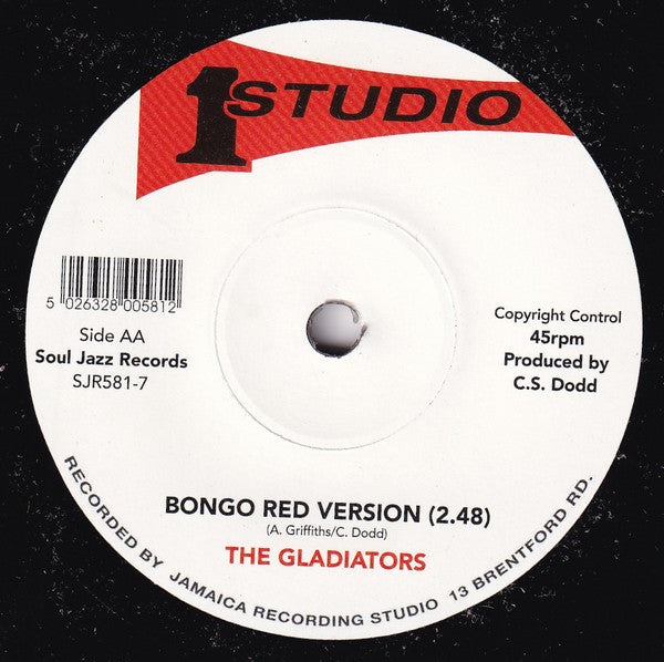 The Gladiators : Bongo Red (7", Single, RE)