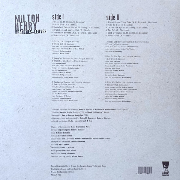 Milton Henry : Branches And Leaves (LP, Album, Sho)