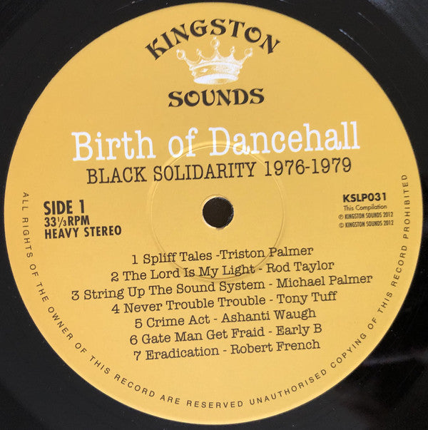 Various : Birth Of Dancehall (Black Solidarity 1976-1979) (LP, Comp)