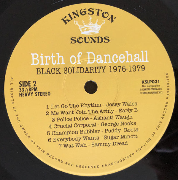 Various : Birth Of Dancehall (Black Solidarity 1976-1979) (LP, Comp)