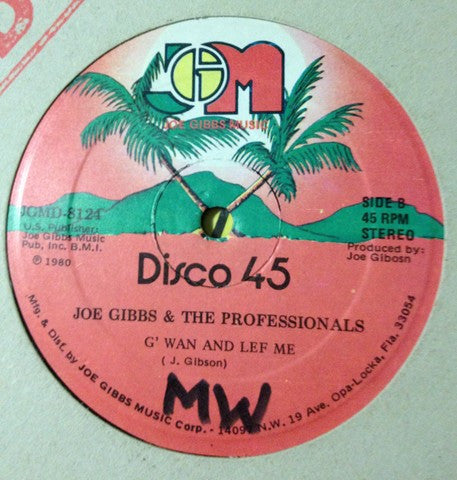 Barrington Levy & Lui Lepki* / Joe Gibbs & The Professionals : Quick Devorce & Mek You Lie / G' Wan And Lef Me (12")