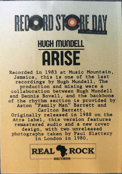 Hugh Mundell : Arise (LP, Album, RSD, RE)