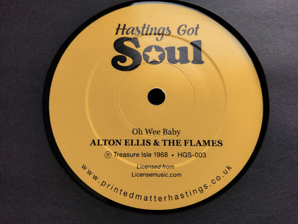 Alton Ellis & The Flames : Oh Wee Baby (Baby I Love You) (7")